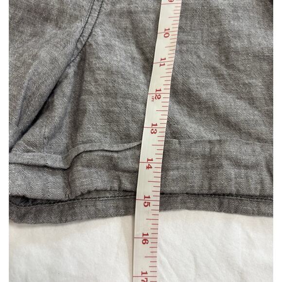 Anthropologie Hei Hei Marnie Sz S Shorts Gray Linen Pull On Cuffed Resort Beach - Picture 7 of 8